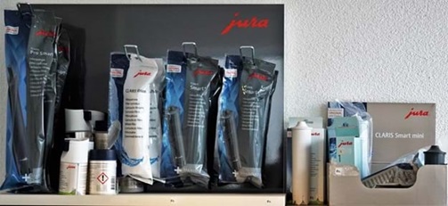 Für die perfekte Pflege Ihres Kaffeeautomaten erhalten Sie bei uns Reinigungstabletten, Wasserfilter und unseren Spezial-Schnell-Entkalker.